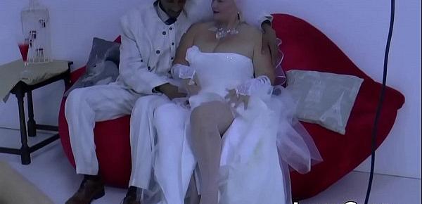  GILF bride screwed and facialized by BBC groom